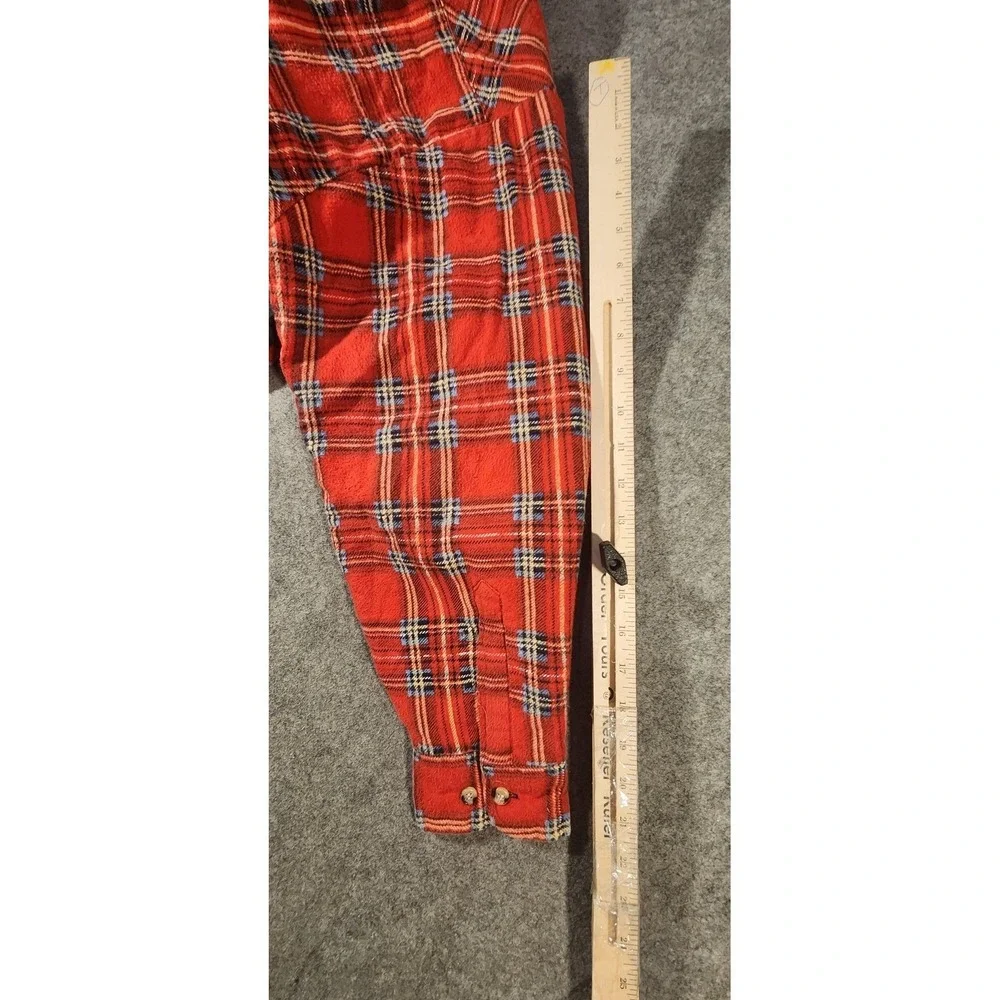 Vintage Northwest Blue Jacket Mens XL Red Plaid Quilted Flannel Lined Shacket‎